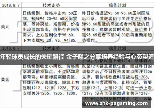 年轻球员成长的关键路径 金子隆之分享培养经验与心态塑造